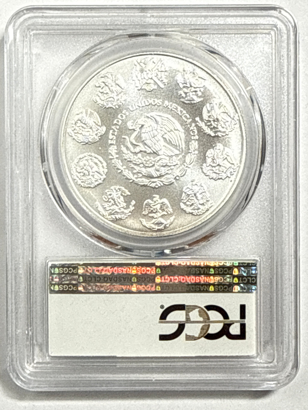 2019-Mo Mexico Silver Libertad 1 Onza PCGS FS MS70 Flag Top Label