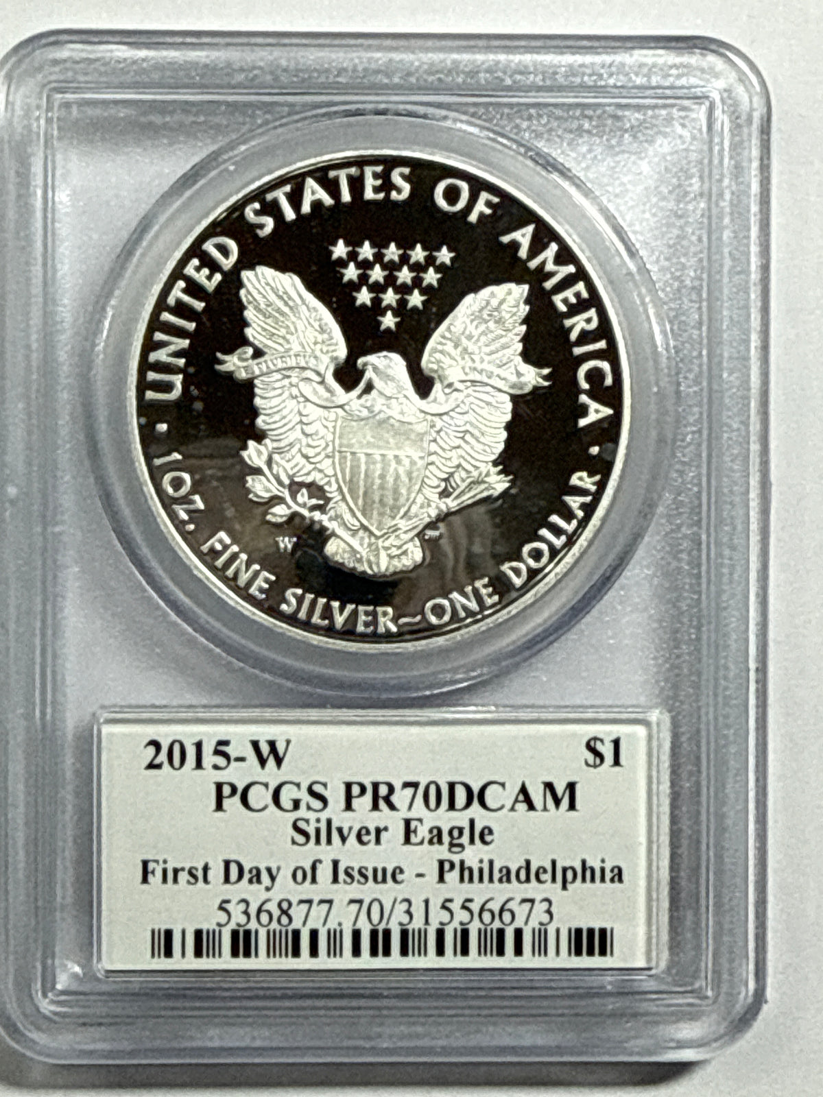 2015-W American Silver Eagle PCGS PRF70 DCAM FDOI 3 Coin Location Set-Florida Fun /Washington DC/PhiladelphiaMercanti
