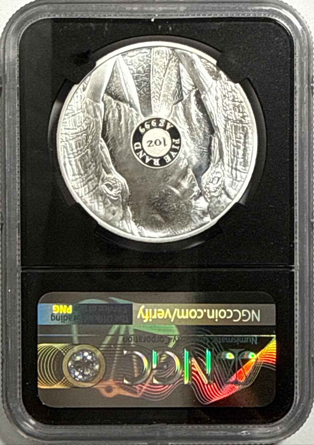 2019/2020/2021/ South Africa NGC FDI PF70 UCAM S5R Big 5 Elephant/Lion/Rhino/Spotted Leopard/Buffalo Tumi Tsehio signed