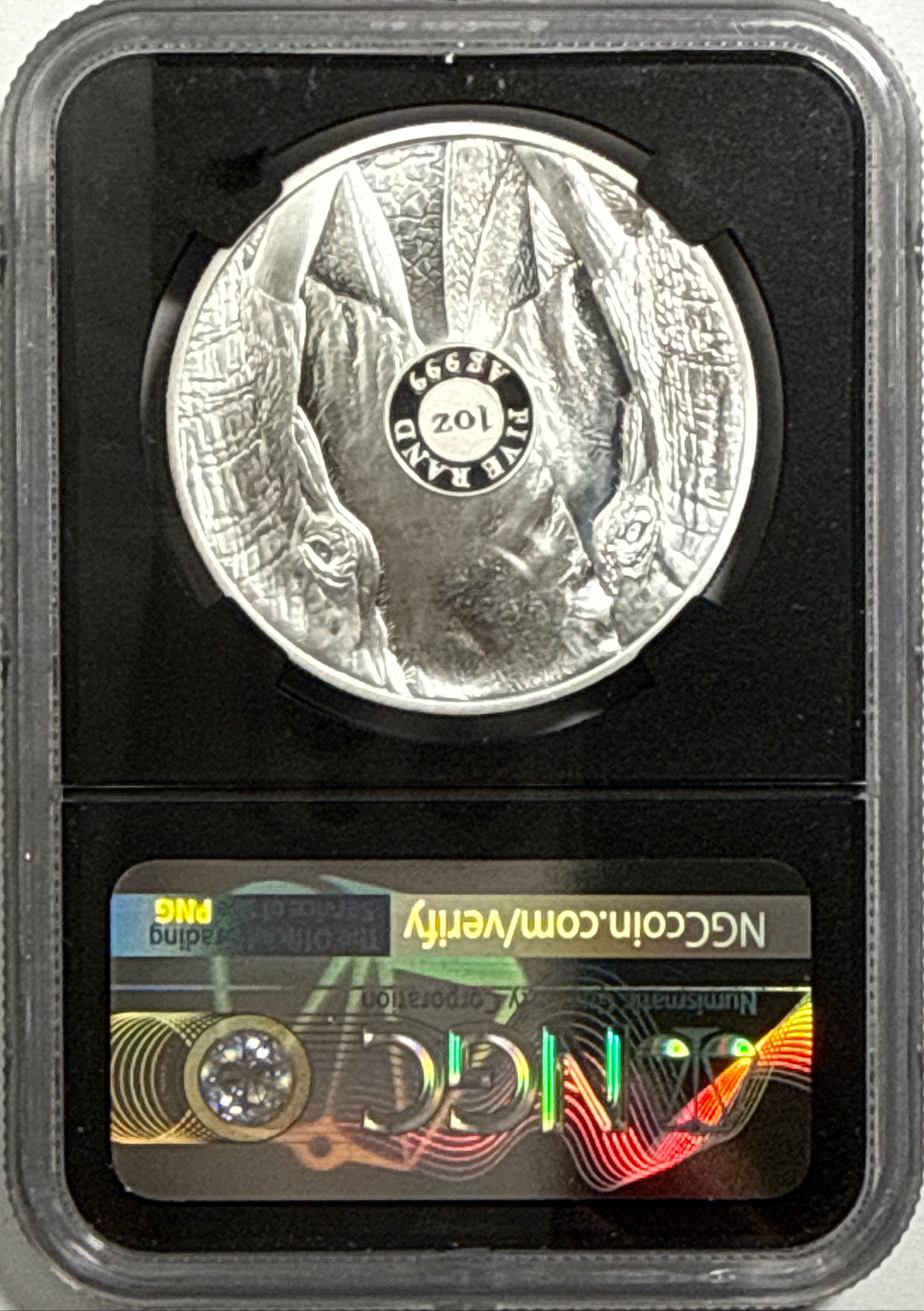 2019/2020/2021/ South Africa NGC FDI PF70 UCAM S5R Big 5 Elephant/Lion/Rhino/Spotted Leopard/Buffalo Tumi Tsehio signed