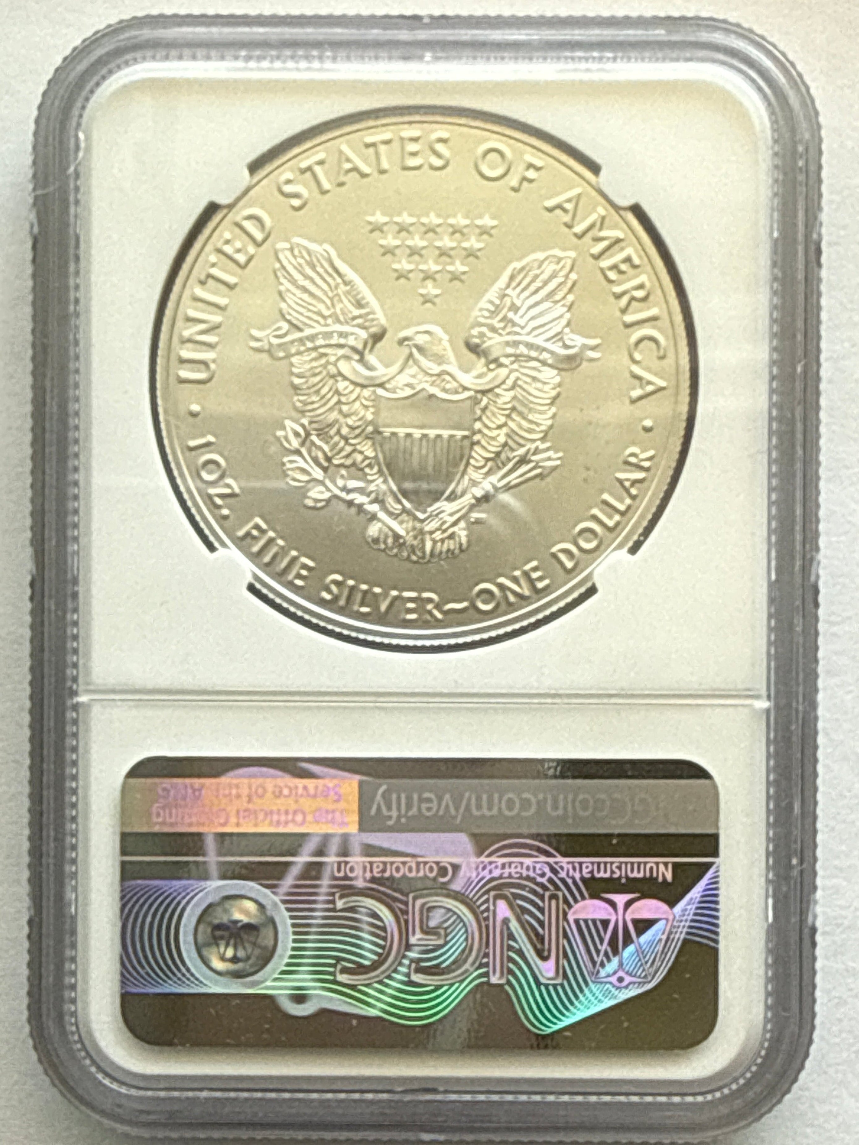 W 2019-W American Silver Eagle NGC 1 oz PF70 UCAM FDOI Congratulations Set J. M. Mercanti hand signed Flag Label Congratulations Set