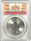 2016 Canada $5 Silver Maple Leaf PCGS First Strike