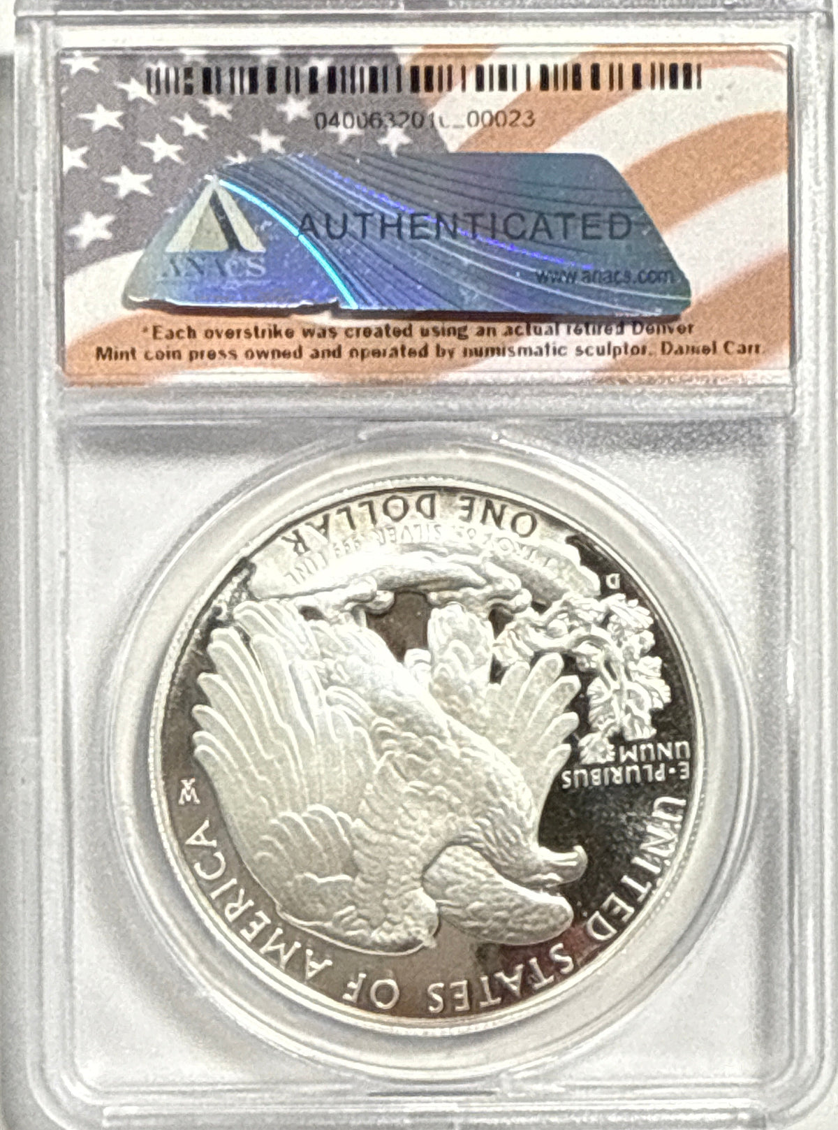2009 American Silver Eagle ANACS $1 Silver Walking Liberty Half Dollar Reverse PR69 DCAM Proof Overstrike 1oz 2-Coin Box Set