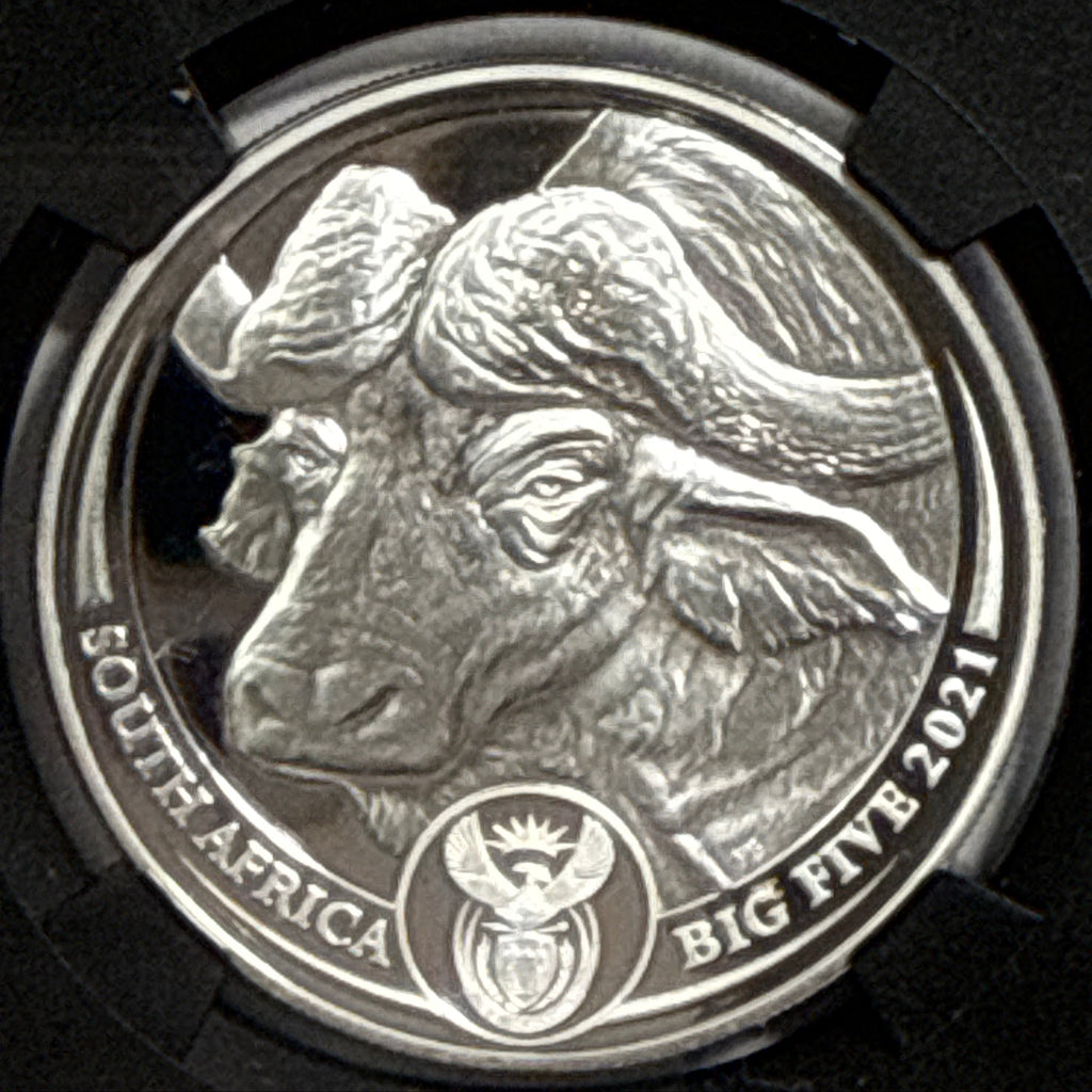 2019/2020/2021/ South Africa NGC FDI PF70 UCAM S5R Big 5 Elephant/Lion/Rhino/Spotted Leopard/Buffalo Tumi Tsehio signed