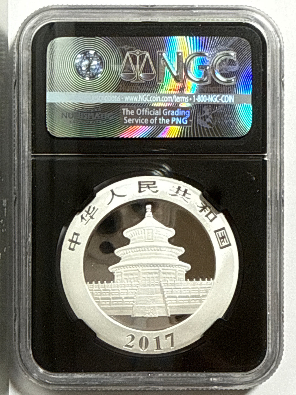 2017 China Silver panda 10 Yuan NGC One of 30,000 Struck FDOI MS70