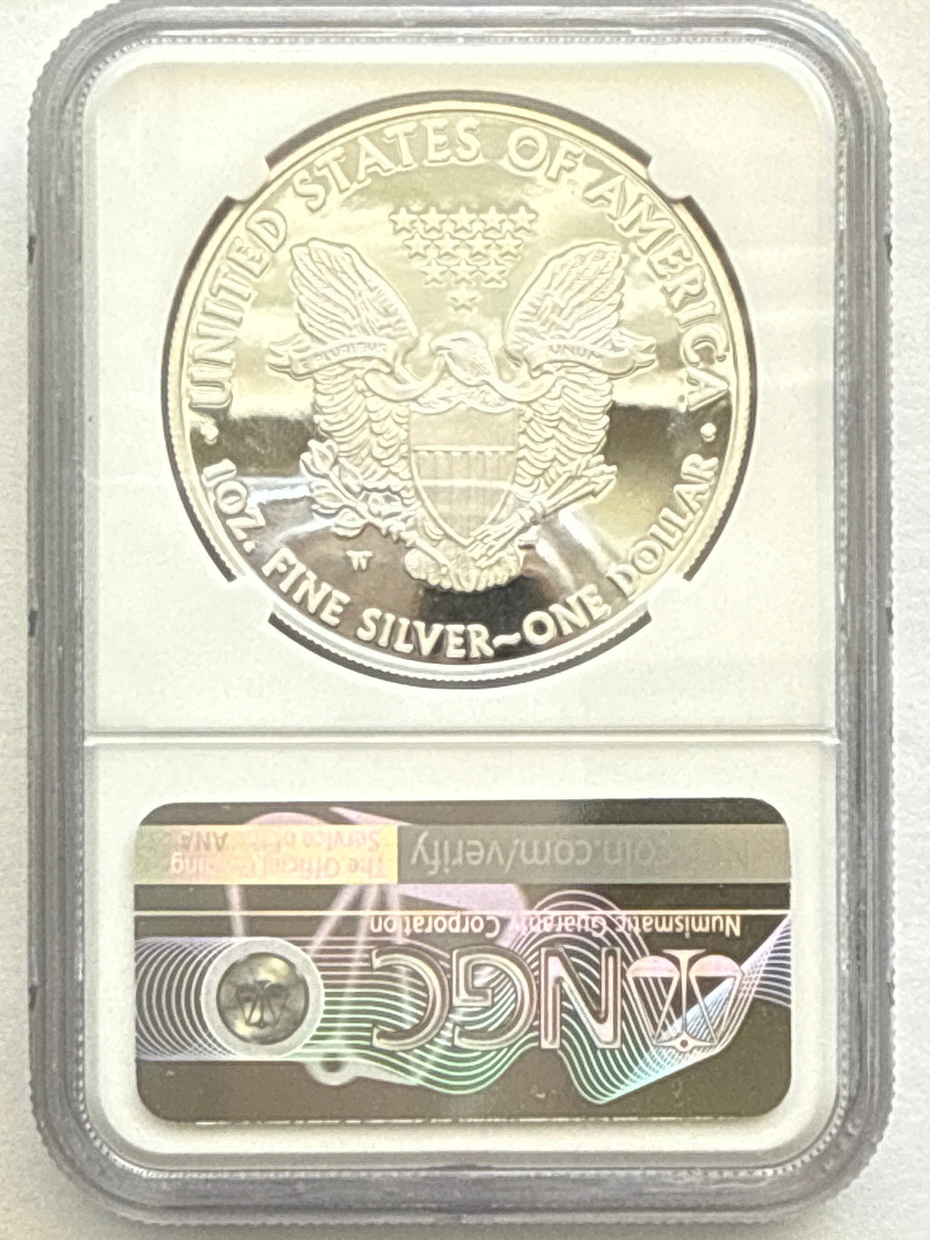 2010-W American Silver Eagle NGC 1 oz PF70 UCAM  J. M. Mercanti hand signed pop #3 Art Label
