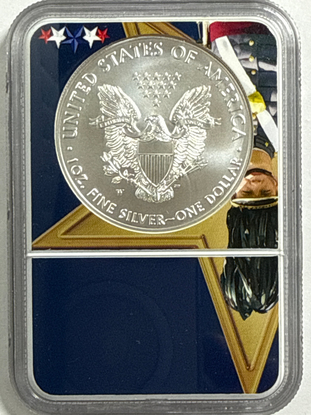 2017-W Burnished American Silver Eagle NGC MS70 FDOI West Point Label