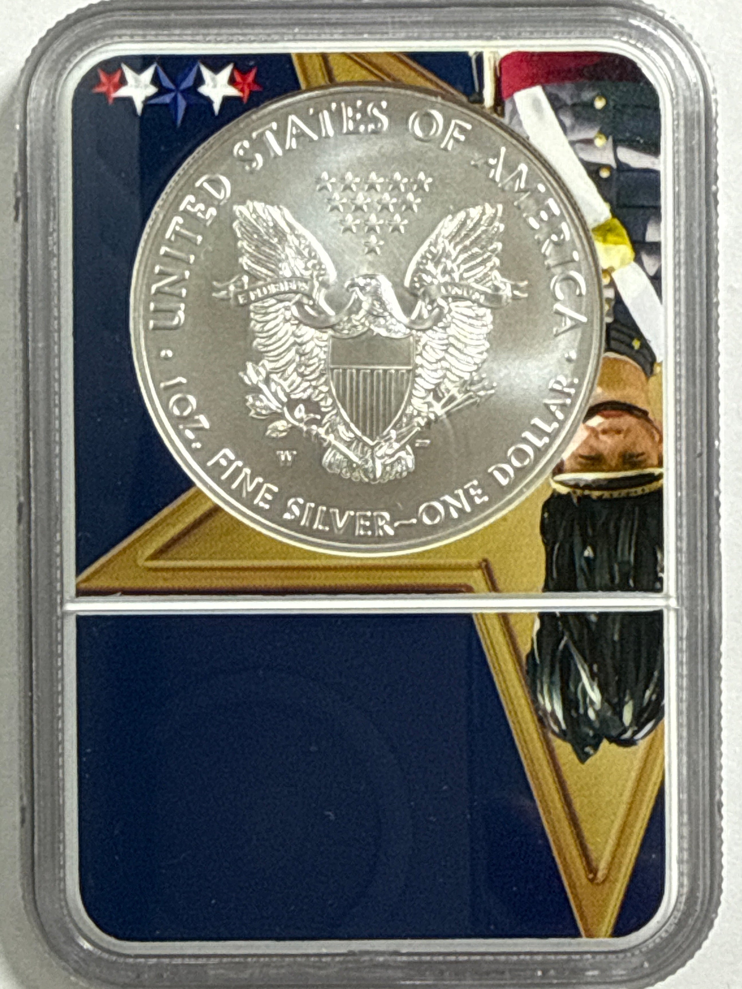2017-W Burnished American Silver Eagle NGC MS70 FDOI West Point Label