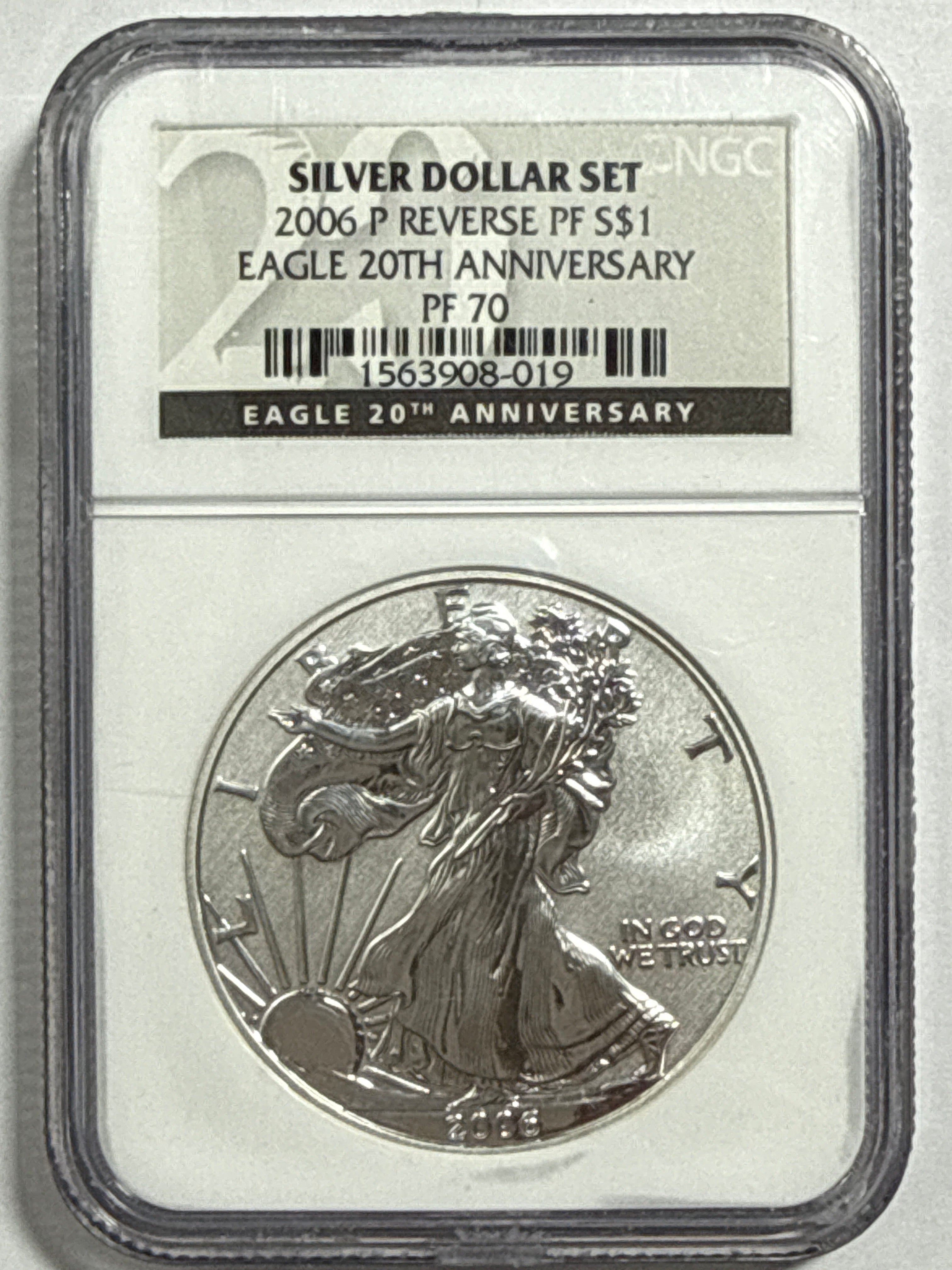 2006-W/P American Silver Eagle 3 Piece Set NGC MS70/PF70/PF70 UCAM 20th Anniversary