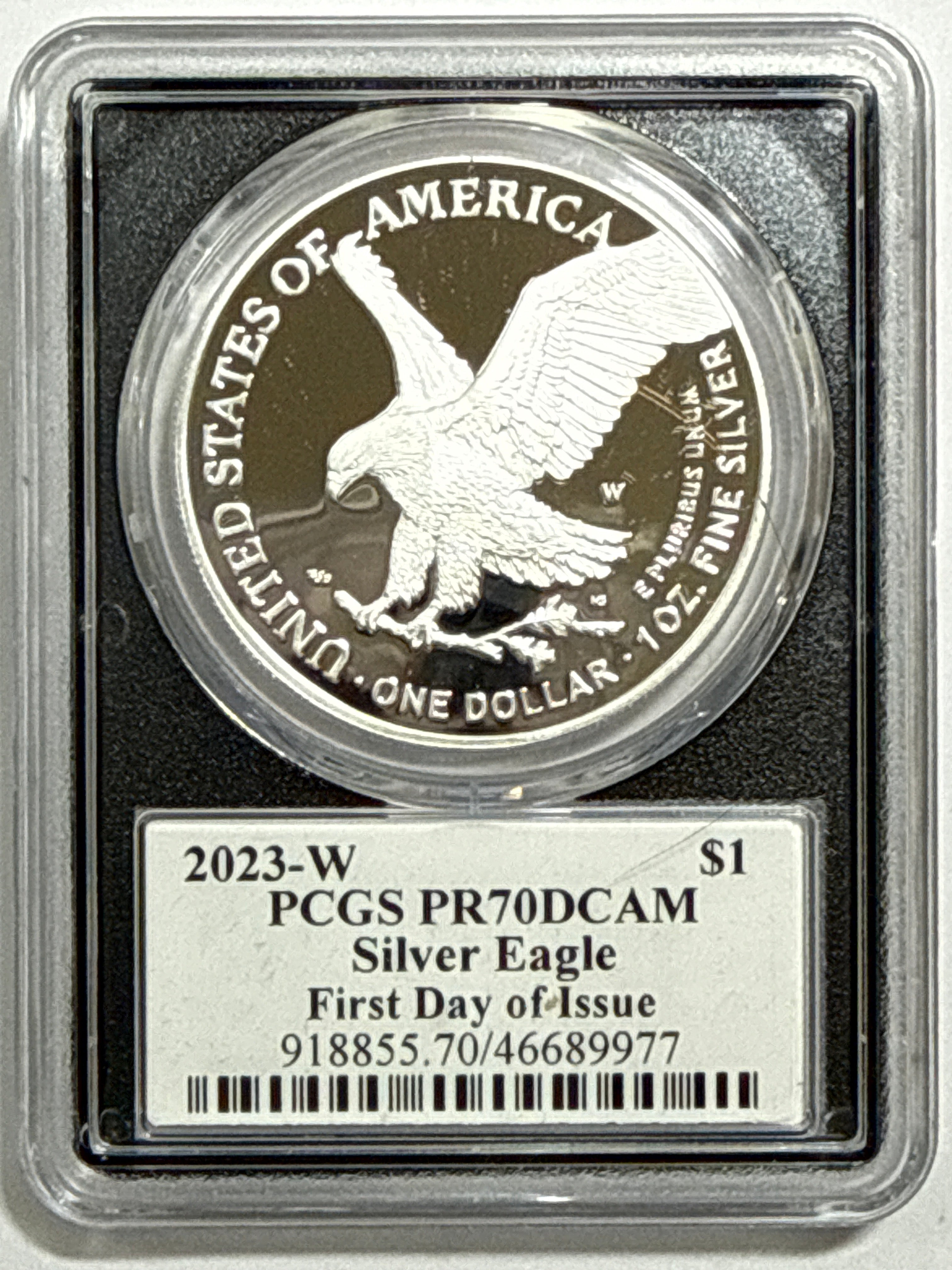 2023-W American Silver Eagle 5-Coin Box Set NGC/PCGS FDOI PF70 UCAM/PR70 DCAM Mercant/Gaudioso/Jones/Ryder/Damstra
