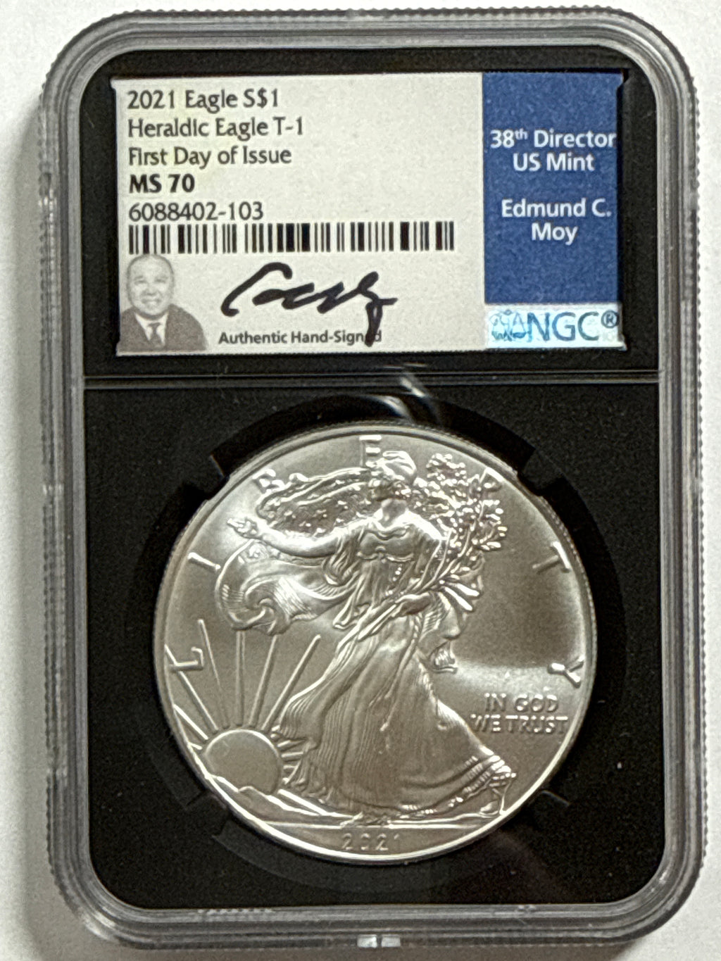2021-P/S American Silver Eagle T-1 Emergency Production 6-Coin Box Set NGC MS70 FDOI Mercanti/Jones/Moy