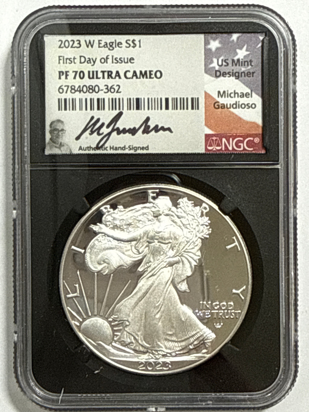 2023-W American Silver Eagle 5-Coin Box Set NGC/PCGS FDOI PF70 UCAM/PR70 DCAM Mercant/Gaudioso/Jones/Ryder/Damstra