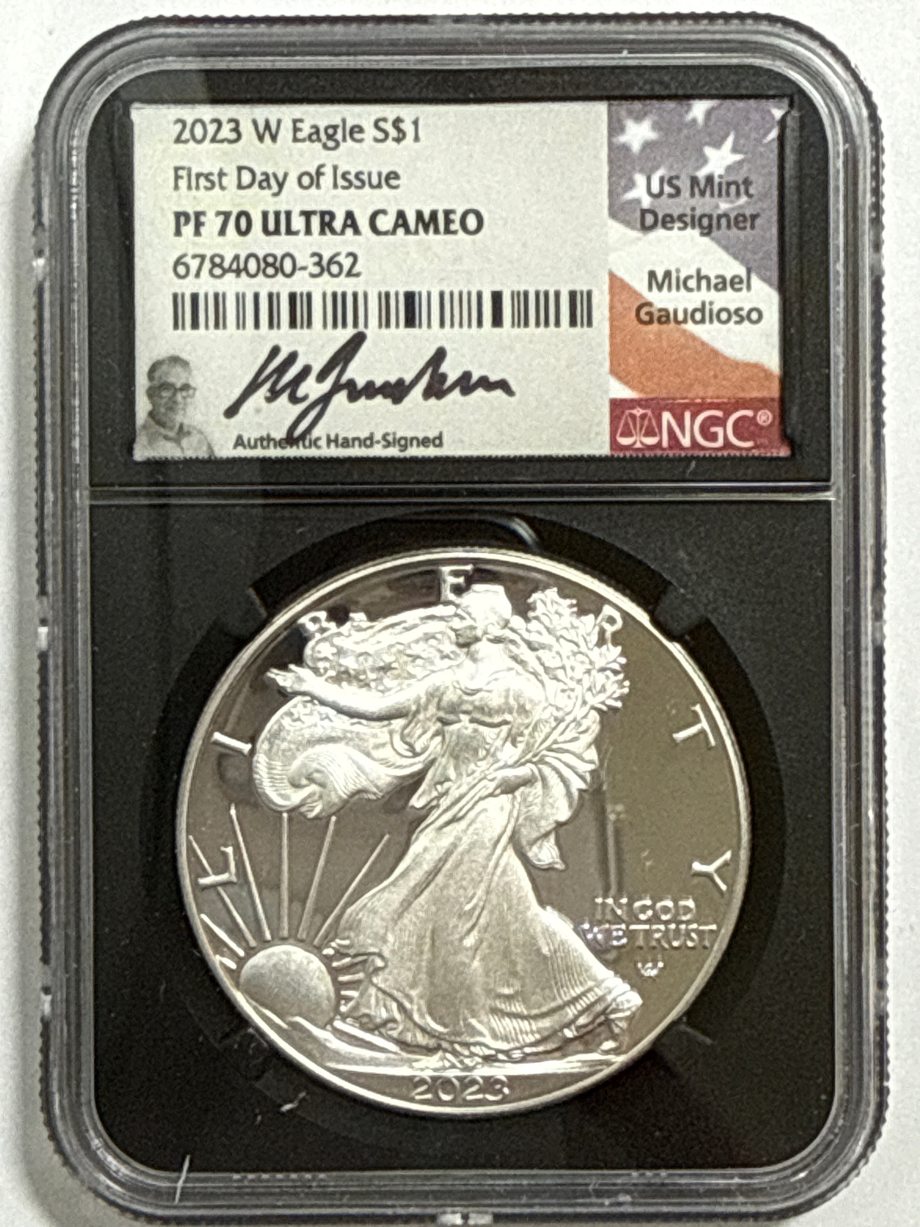 2023-W American Silver Eagle NGC/PCGS FDOI PF70 UCAM/PR70 DCAM Mercant/Gaudioso/Jones/Ryder/Damstra
