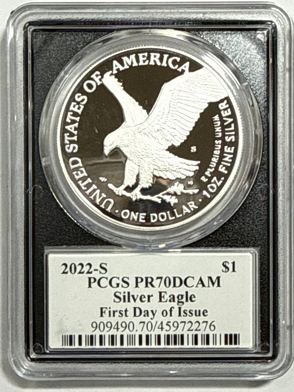 2022-S American Silver Eagle 5-Coin Box Set NGC/PCGS FDOI PF70 UCAM/PR70 DCAM Mercant/Gaudioso/Jones/Ryder/Damstra