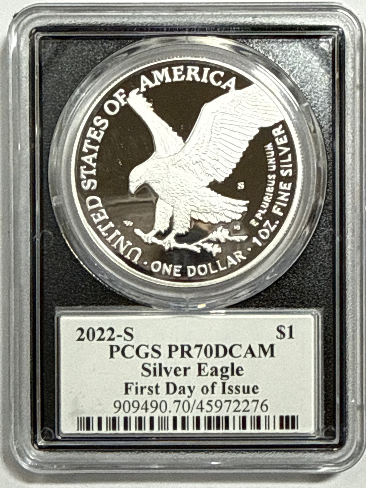 2022-S American Silver Eagle 5-Coin Box Set NGC/PCGS FDOI PF70 UCAM/PR70 DCAM Mercant/Gaudioso/Jones/Ryder/Damstra
