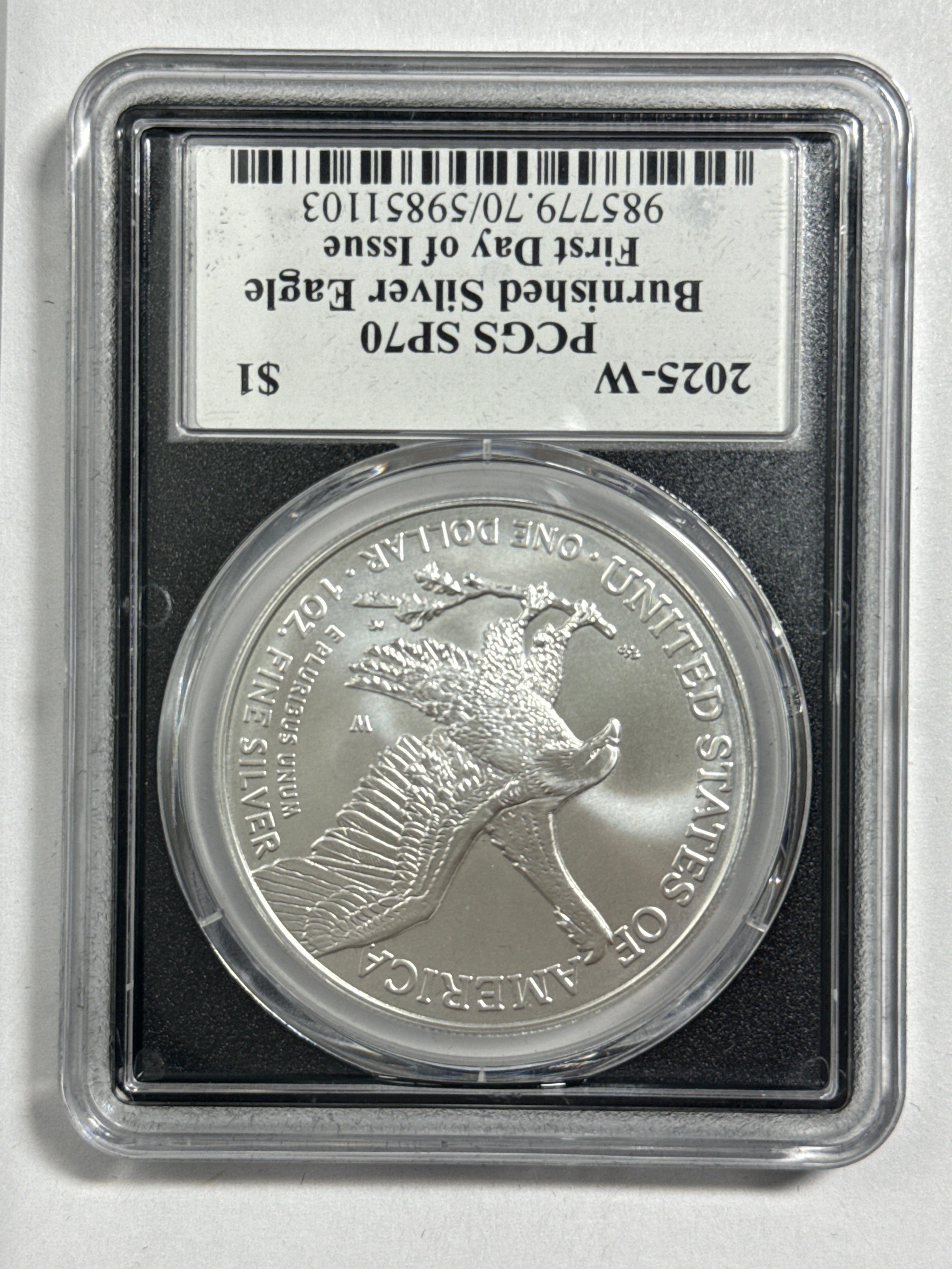 2025-W Burnished American Silver Eagle 5 Piece Set NGC MS70 FDOI Mercanti/Gaudioso/Ryder/Frost/Damstra with sisplay box