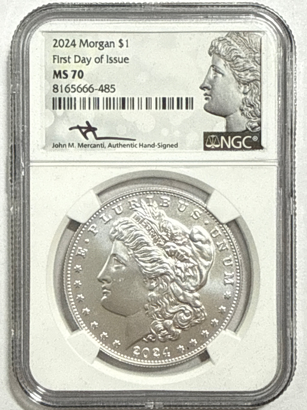 2024-P/S Morgan Silver Dollar 6 piece set NGC FDOI MS70/Reverse PF70/PF70 UMC Mercant Hand Signed