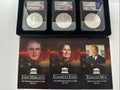 2020-W Burnished American Silver Eagle 3 piece set NGS MS70 FDOI First Day Of Location Issue SetMercanti/Jones/Moy with display box