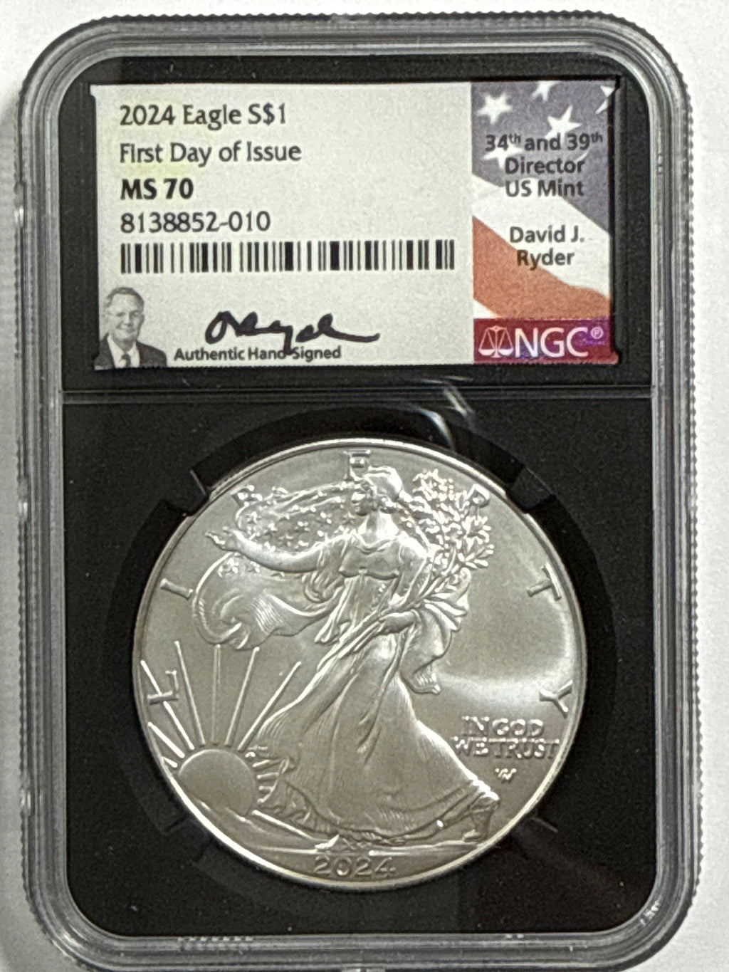 2024 American Silver Eagle 5-Coin Set NGC FDOI MS70 Mercanti/Ryder/Jones/Gaudioso/Damstra