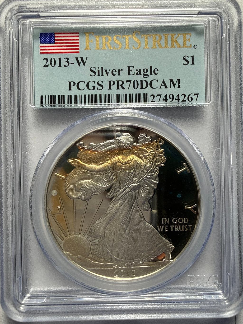 2013-W American Silver Eagle PCGS PR70 DCAM