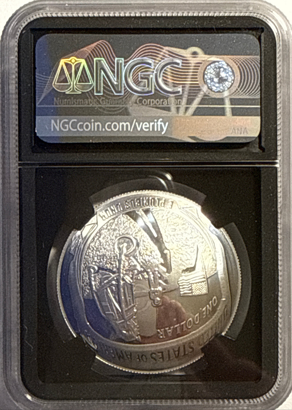 Vintage Vault: 2019 Apollo 11 Silver D/S/P 50C/$1 FDI MS70/PF70 UCAM NGC: Gold W $5 FDI MS70/PF70 UCAM NGC Charlie Duke Hand-Signed