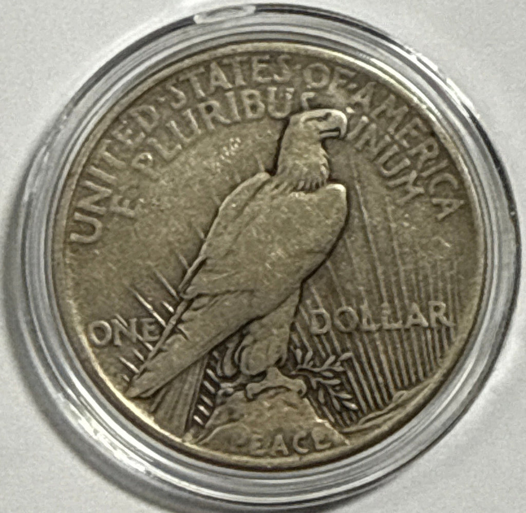 1921 American Silver Peace Dollar High Relief Circulated.