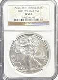 2011-W American Silver Eagle $1 NGC 25th Anniversary MS70