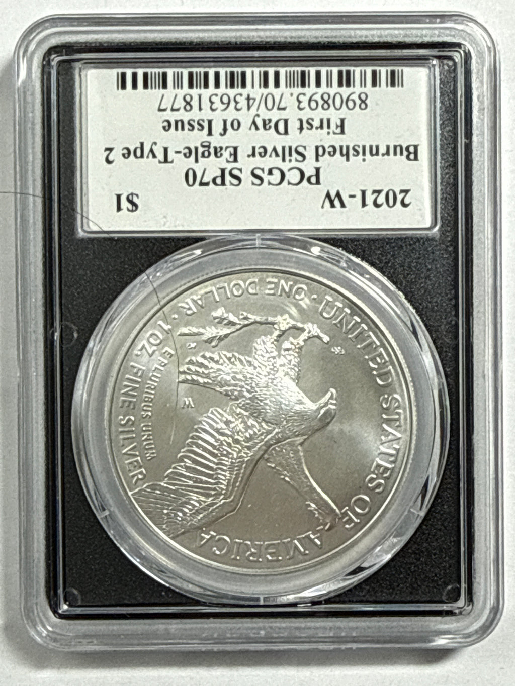 2021-W Burnished American Silver Eagle 3 Piece Set T-2 NGC MS70 FDOI FL Mercanti/Gaudioso/Damstra