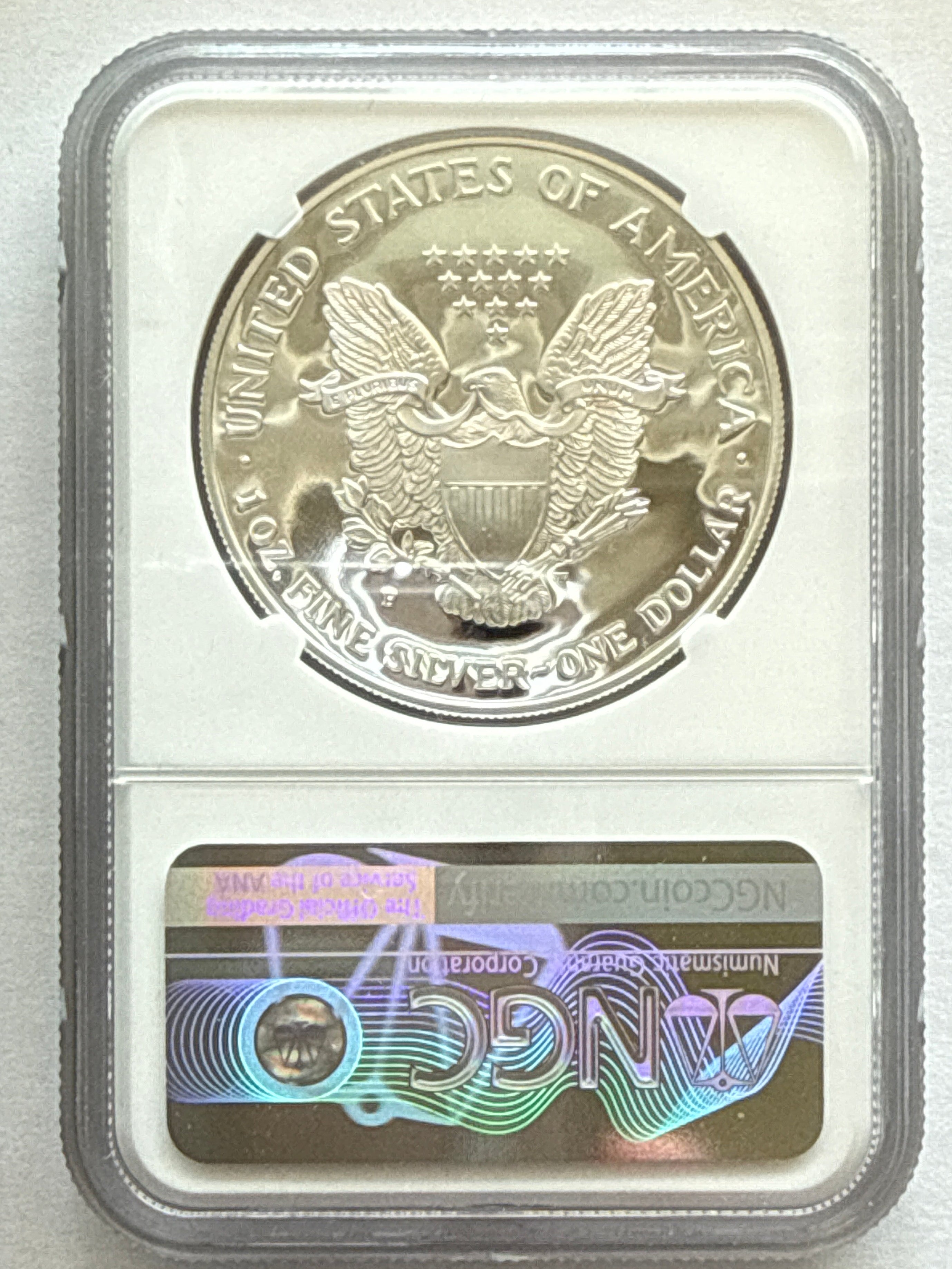 2000-P American Silver Eagle NGC 1 oz PF70 UCAM  J. M. Mercanti hand signed pop #11 Art Label