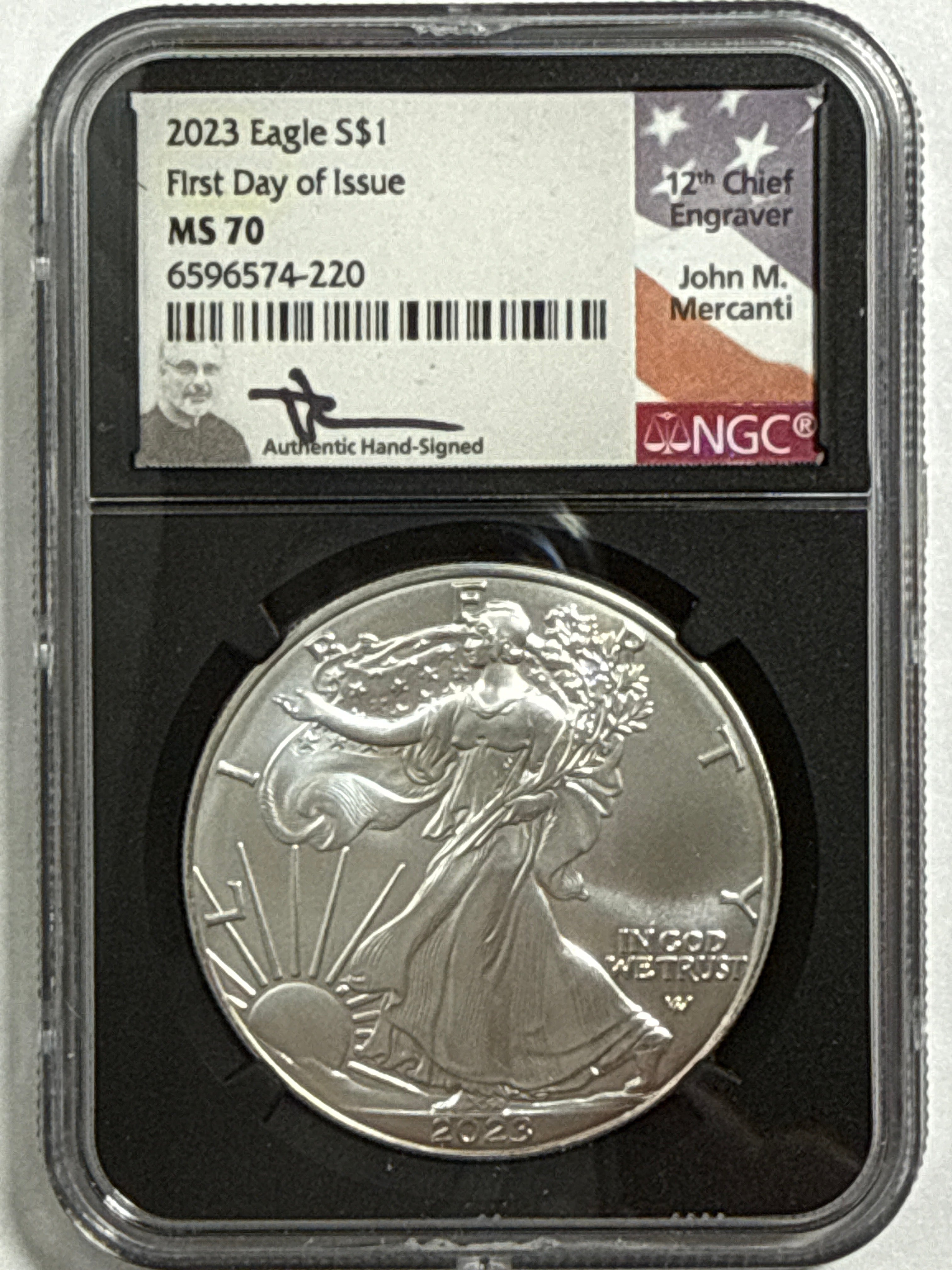 2023-P American Silver Eagle 5 Piece Set NGC MS70 FDOI FL Mercanti/Gaudioso/Ryder/Jones/Damstra