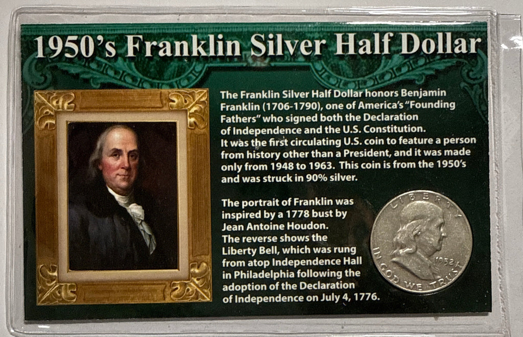 1948-1963-D,P,S  American Franklin Silver Half Dollar Complete Set 35 coins  in Dansco COA 90 % silver.