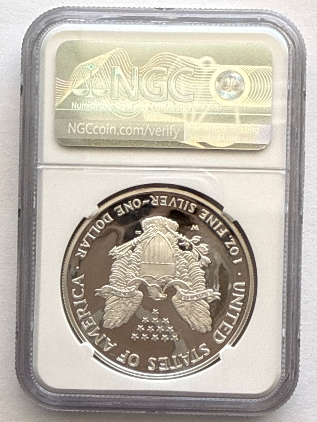 2007-W American Silver Eagle NGC 1 oz PF70 UCAM  J. M. Mercanti hand signed Art Label