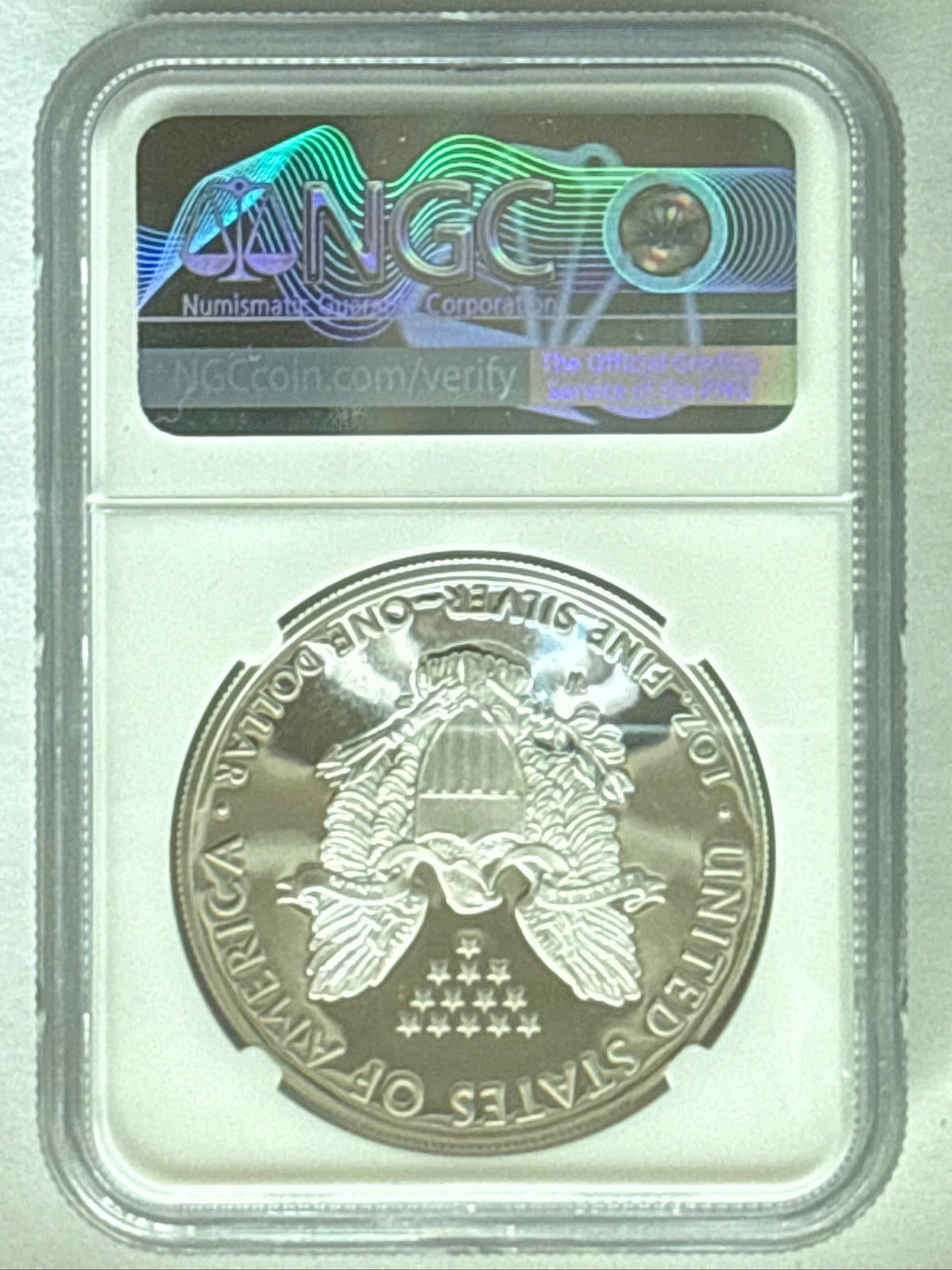 2020-S American Silver Eagle NGC 1 oz PF70 UCAM FDOI J. M. Mercanti hand signed Art Label