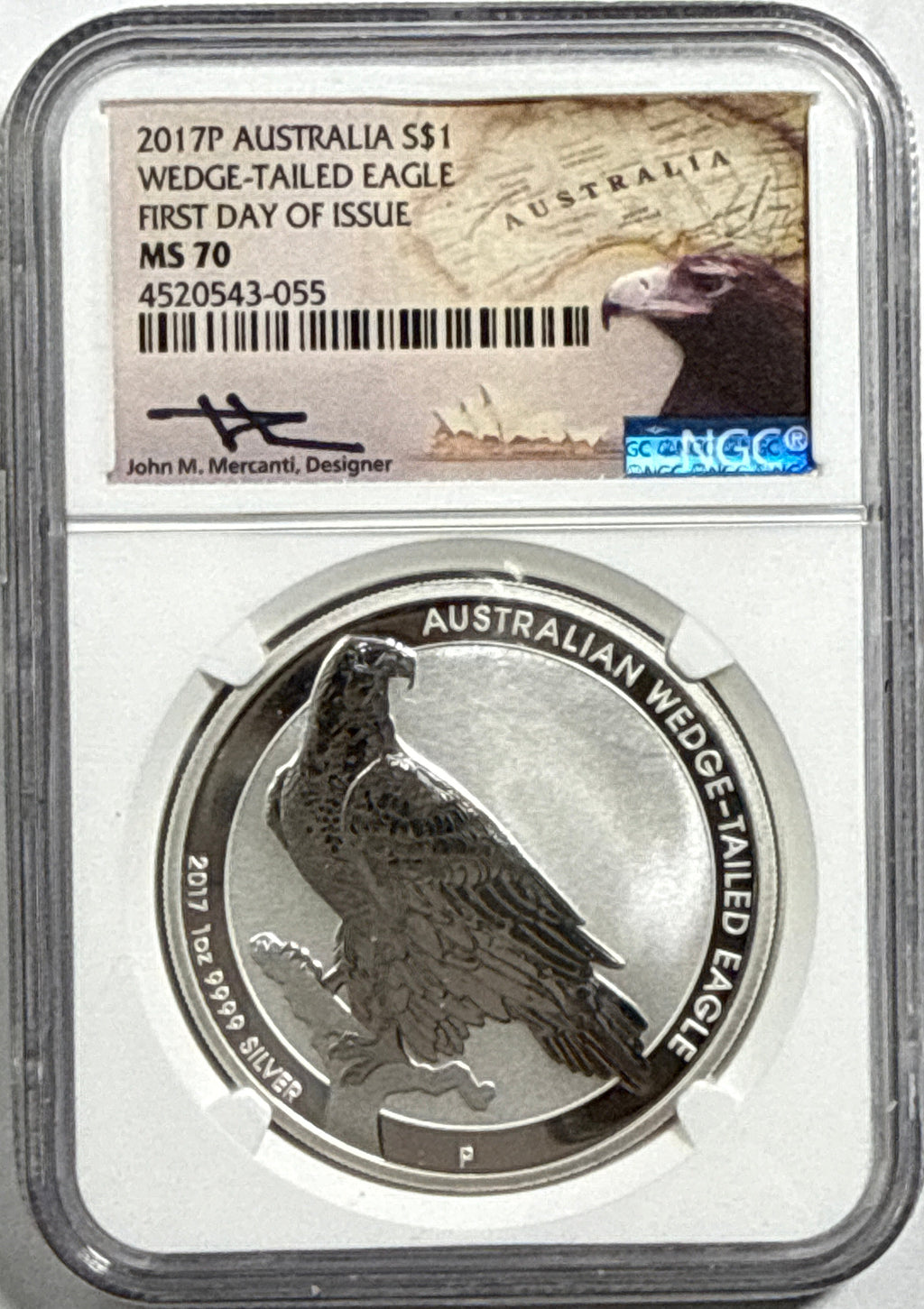 2017P Australia $1 Silver Wedge-Tailed Eagle NGC FDI MS70