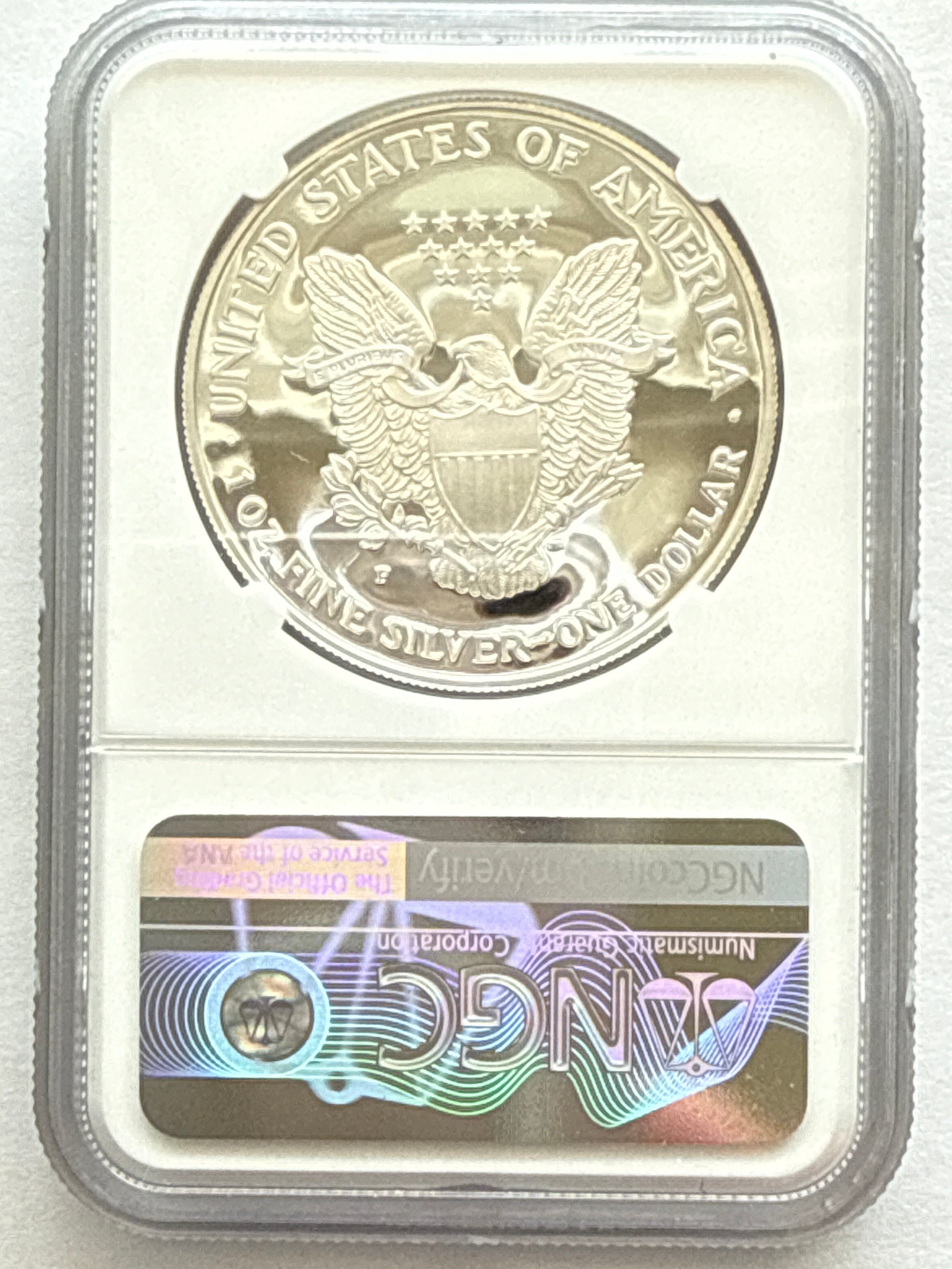 1994-P American Silver Eagle NGC 1 oz PF70 UCAM  J. M. Mercanti hand signed pop #9 Art Label