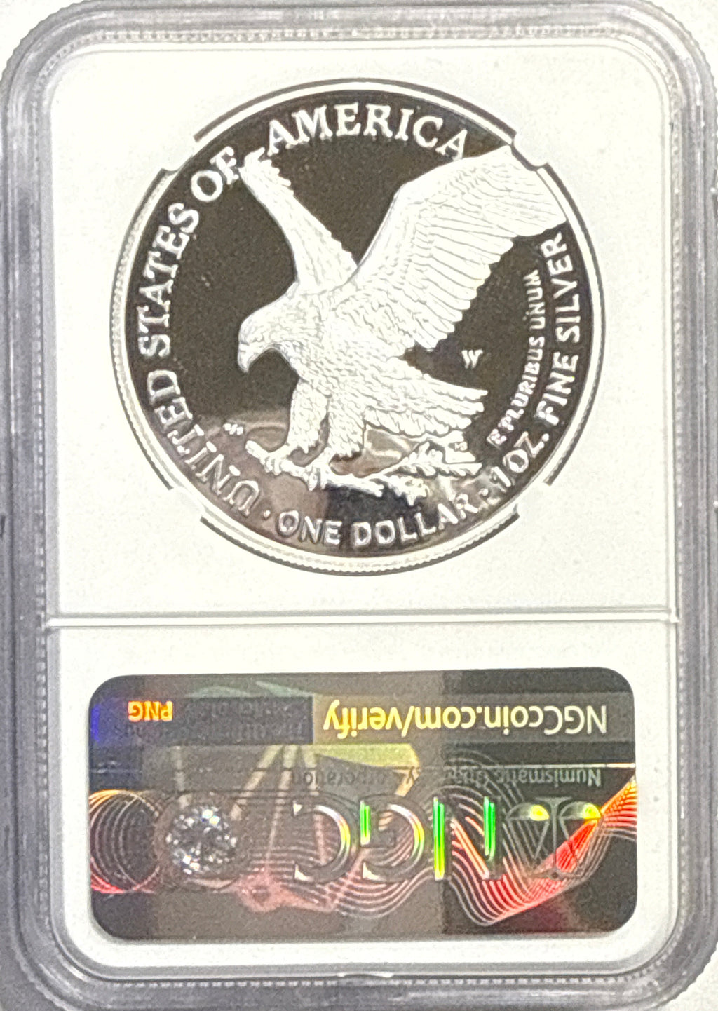 2021-W American Silver Eagle $1 Eagle Landing T-2 NGC ER  PF70 UCAM Michael Gaudioso Hand-Signed.