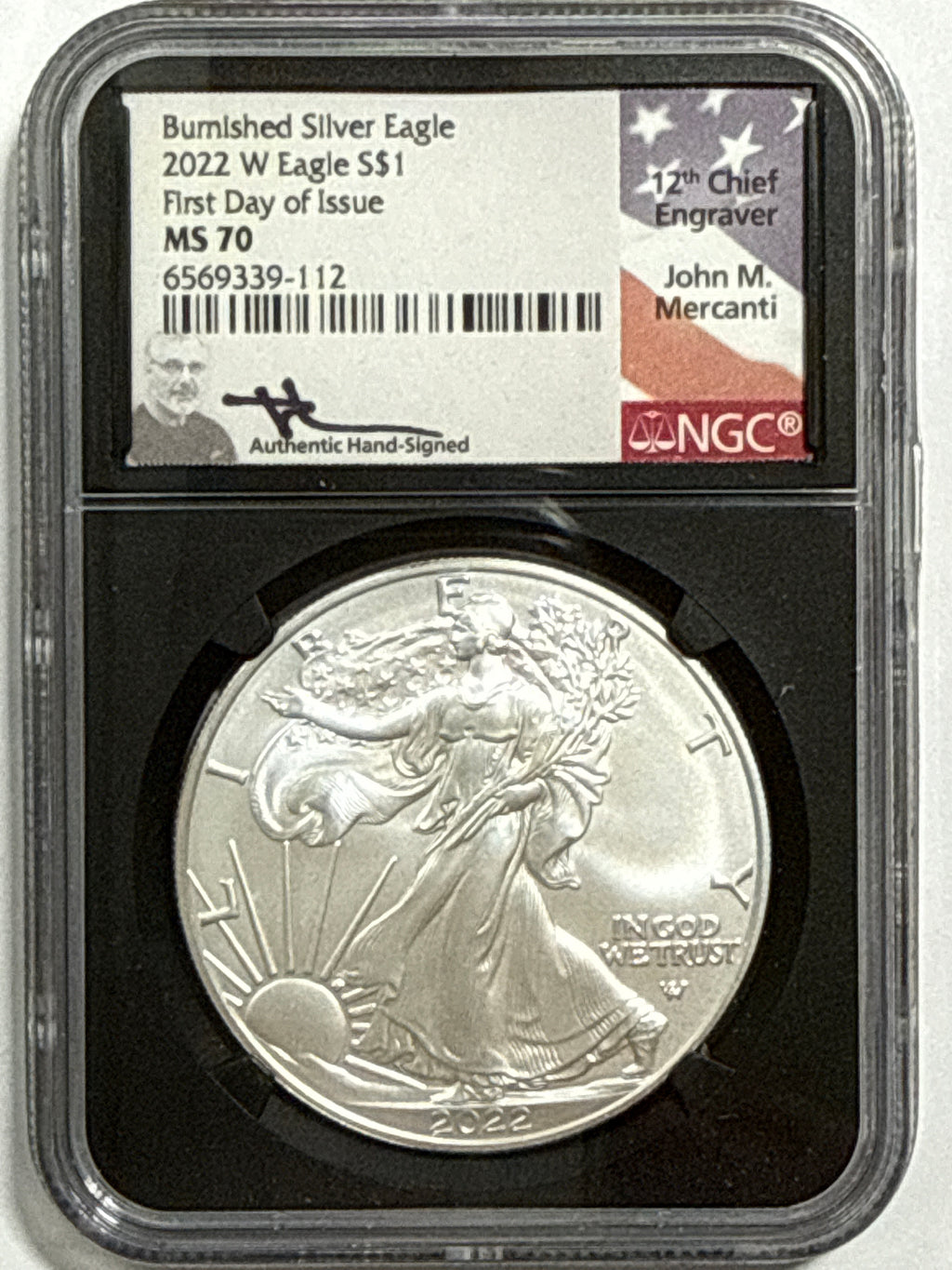 2022-W Burnished American Silver Eagle 5-Coin Box Set NGC MS70 FDOI Mercanti/Gaudioso/Ryder/Jones/Damstra