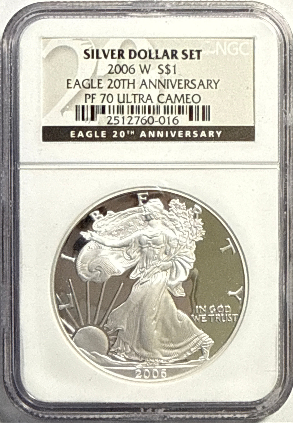 2006-W American Silver Eagle Dollar Set $1 NGC 25th Anniversary PF70 UCAM