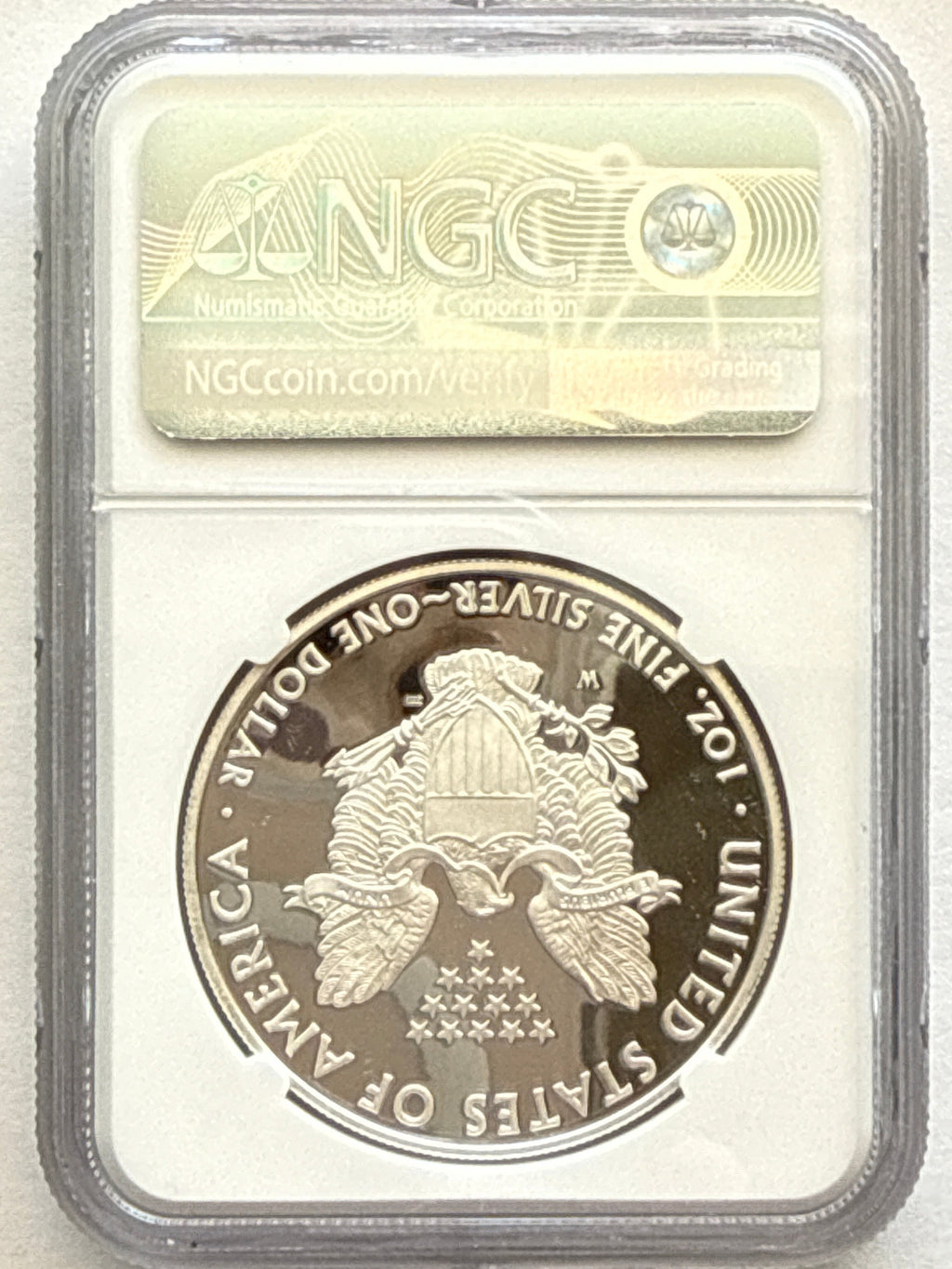 2010-W American Silver Eagle NGC 1 oz PF70 UCAM  J. M. Mercanti hand signed pop #3 Art Label