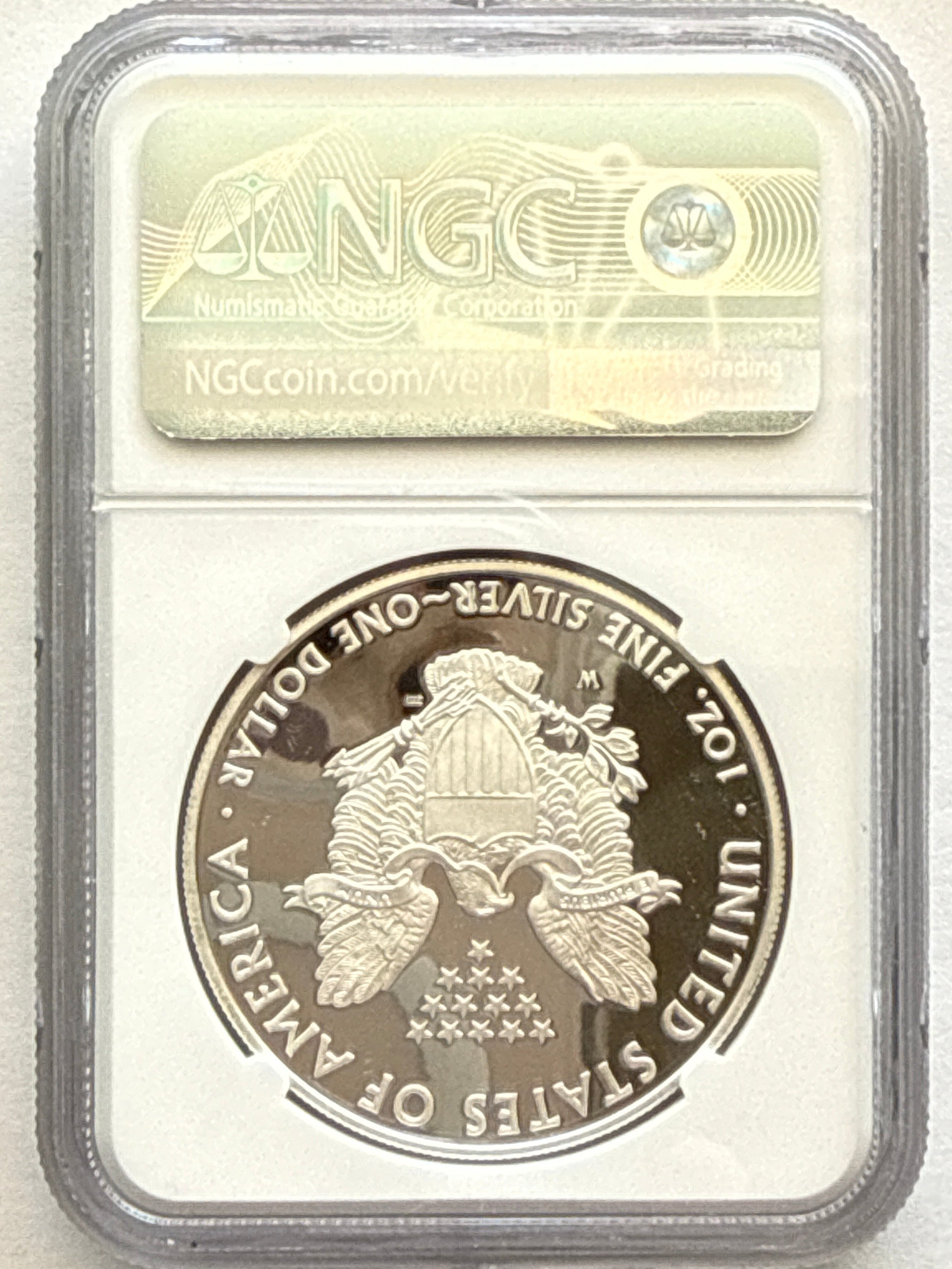 2010-W American Silver Eagle NGC 1 oz PF70 UCAM  J. M. Mercanti hand signed pop #3 Art Label