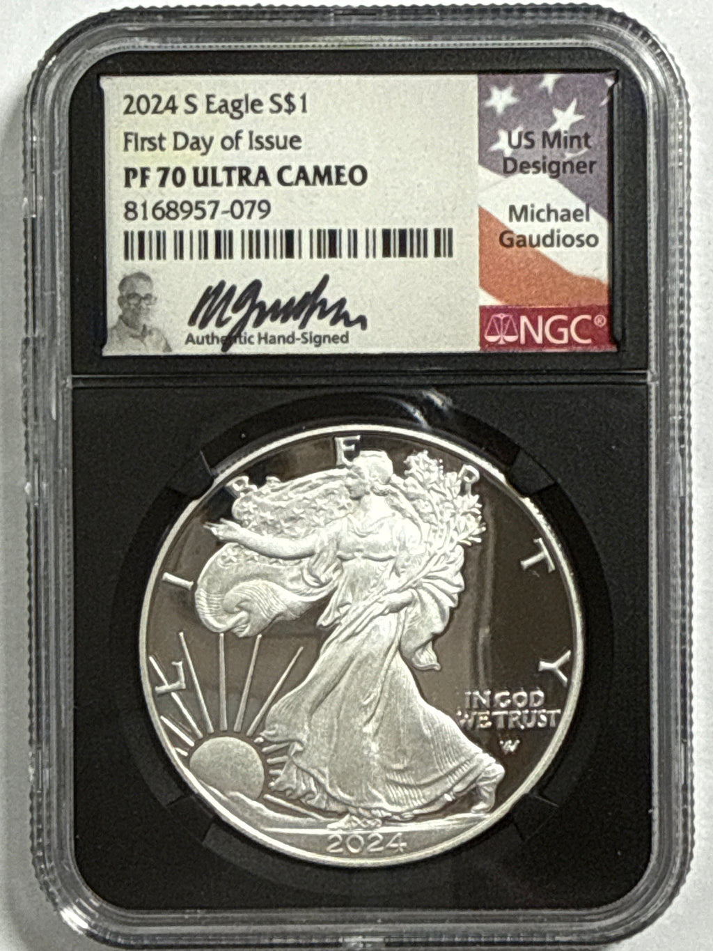 2024-S American Silver Eagle 5 Coin Set NGC FDOI PF70 UCAM/PR70 DCAM Gaudioso/Mercanti/Ryder/Frost/Damstra