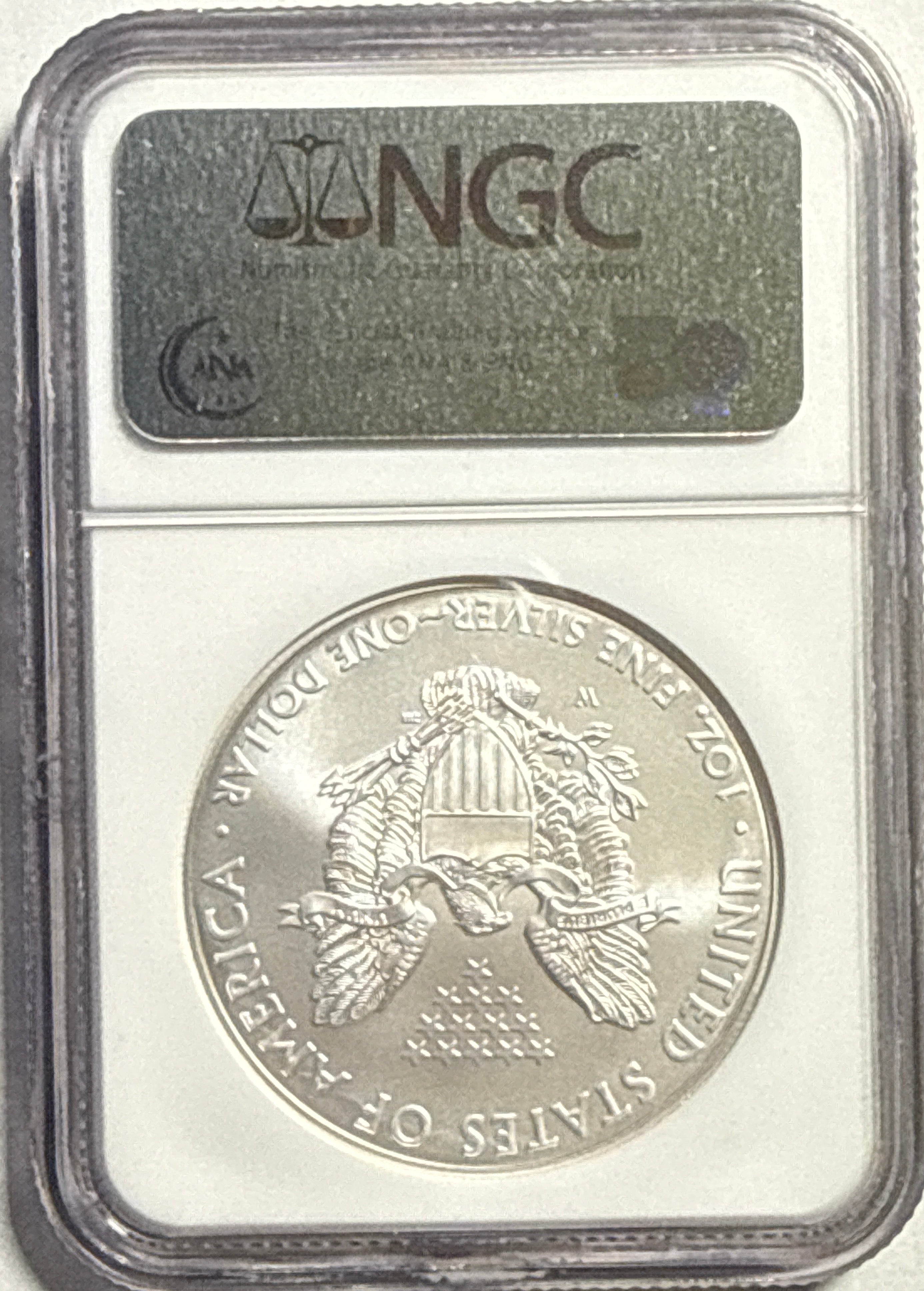 2008-W American Silver Eagle $1 NGC ER MS70