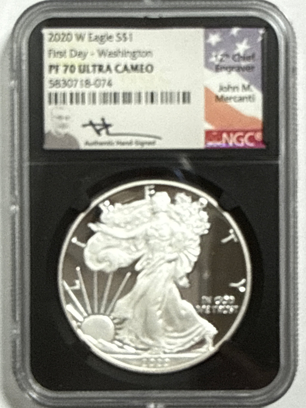 2020-W American Silver Eagle 9 Piece Set NGC PF70 UCAM First Day - Denver/Philadelphia/Washington Mercanti/Moy/Jones