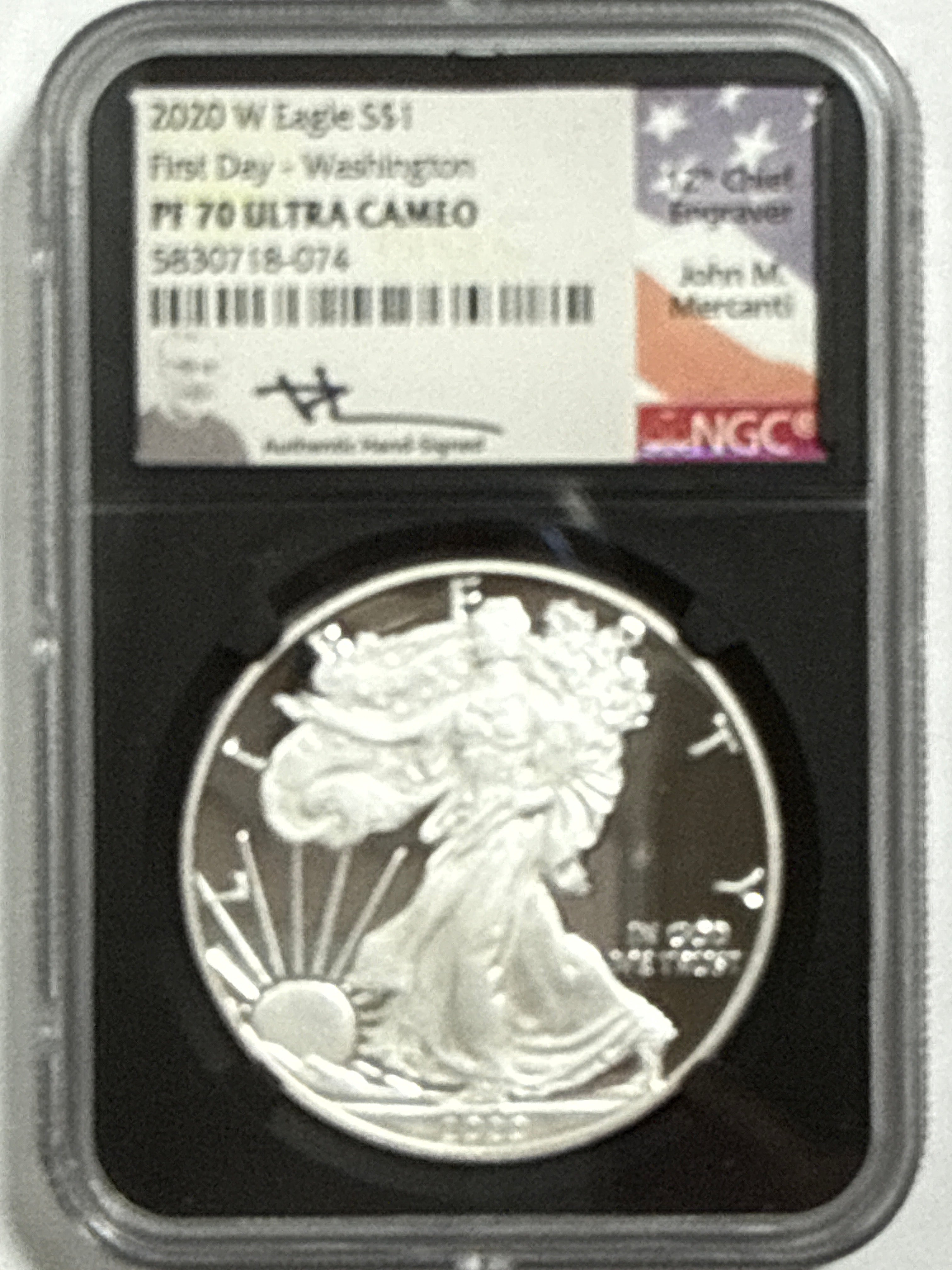 2020-W American Silver Eagle 9 Piece Set NGC PF70 UCAM First Day - Denver/Philadelphia/Washington Mercanti/Moy/Jones