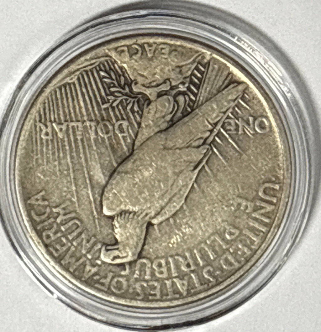 1921 American Silver Peace Dollar High Relief Circulated.