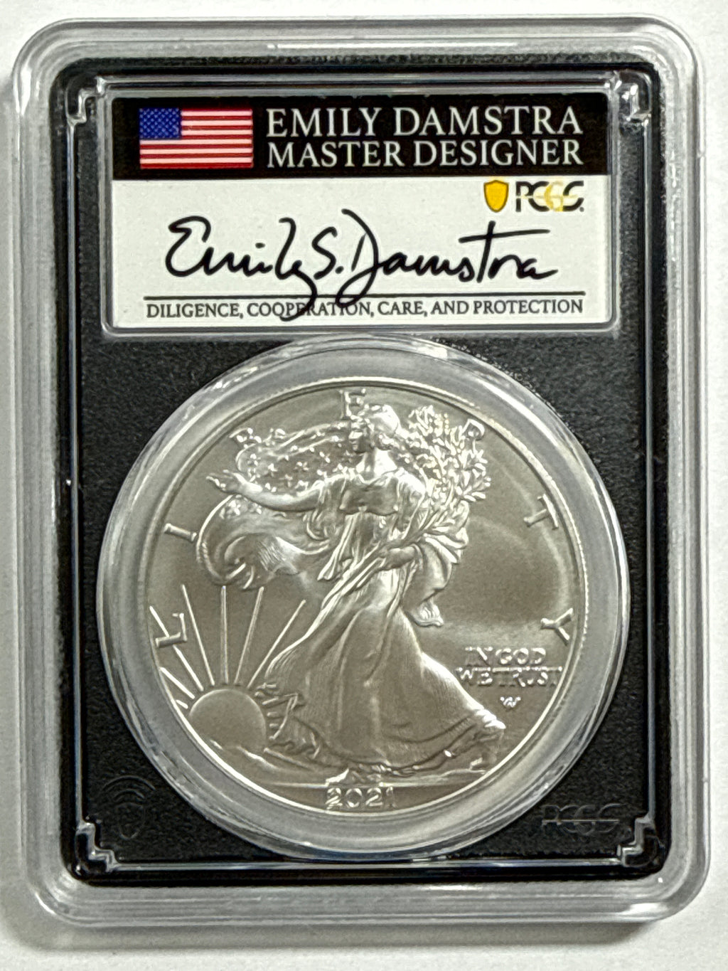 2021 American Silver Eagle 3 Piece Set T-2 NGC MS70 First Day of Production First 38 Boxes Gaudioso/Ryder/Damstra