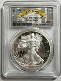 2017-W American Silver Eagle PCGS FS PR70 DCAM PCGS 225 years 1 of 1000