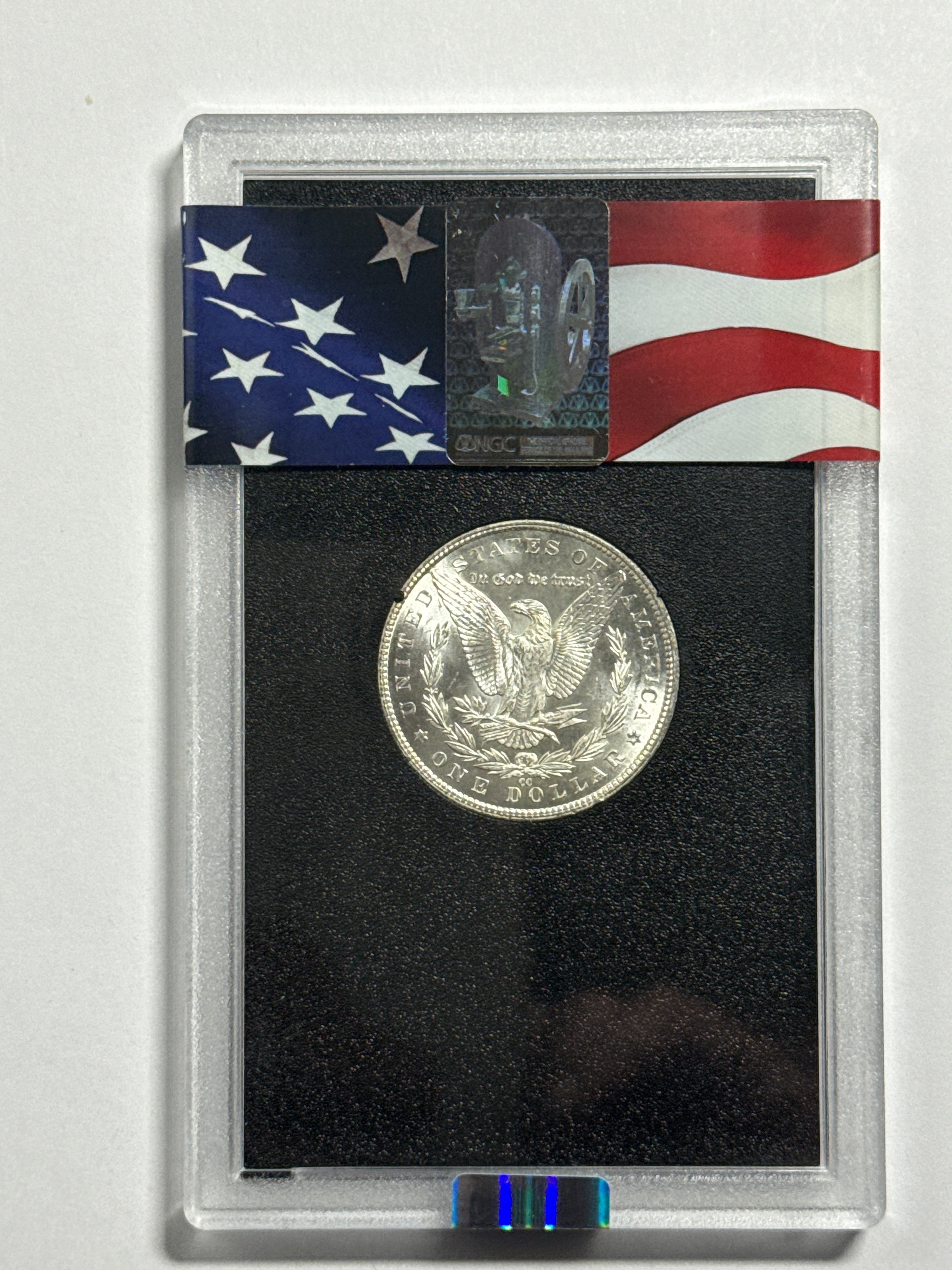 1884-CC $1 Morgan Silver Dollar NGC MS65 GSA Hoard Edmund Moy Hand Signed