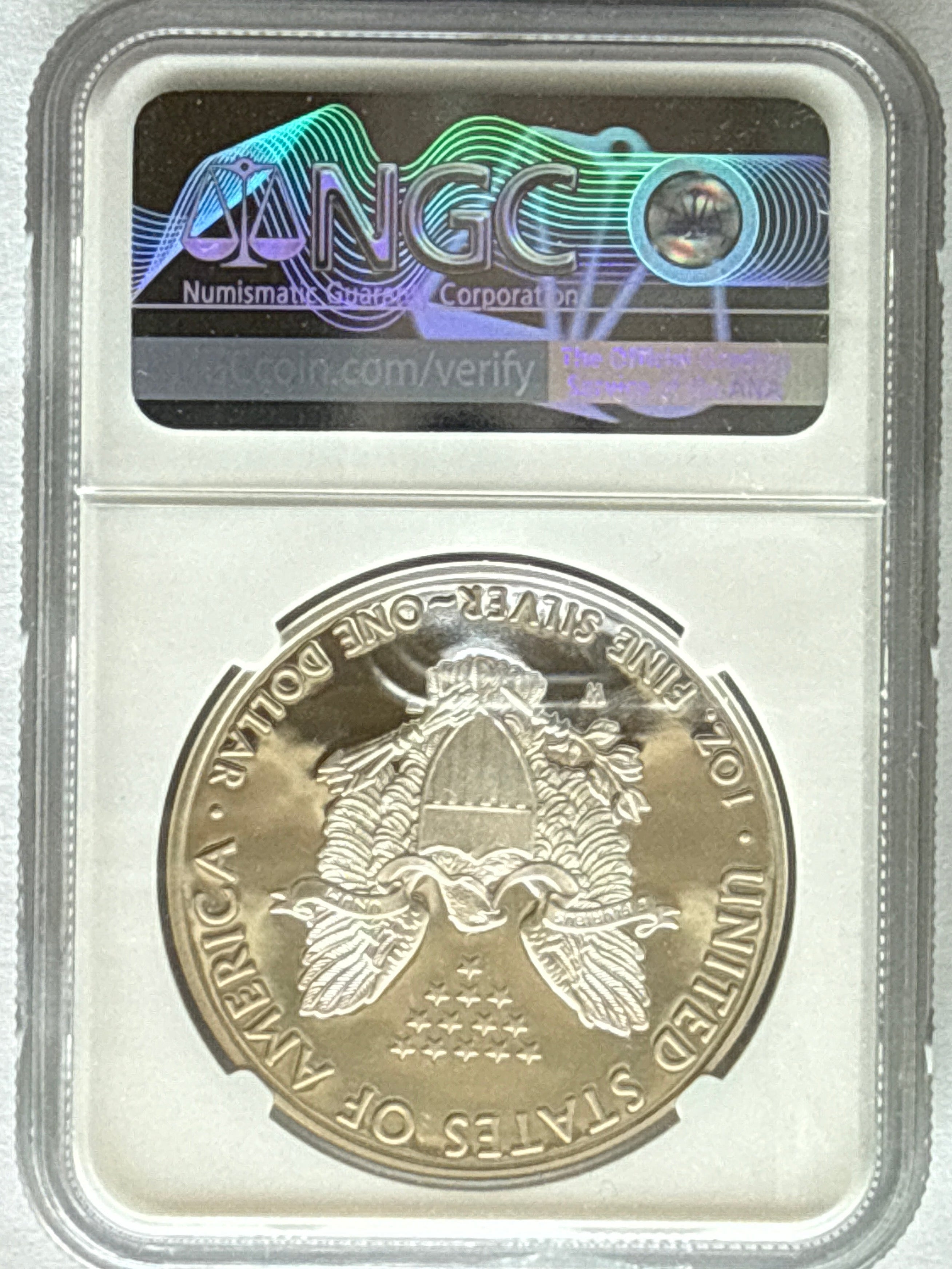 2016-W American Silver Eagle NGC 1 oz PF70 UCAM  J. M. Mercanti hand signed 2019 WP Mint Hoard 30th Anniv LE Art Label