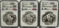 2024 (G/S/Y) China Silver Panda 10 Yuan 3 Coin Box Set  NGC First Release MS70 FDOI Struck at(Shenzhen/Shanghai/Shenyang Mints) Peter Gu